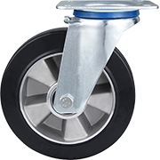 Industrial Swivel Casters with Elastic Rubber Wheel 100kg